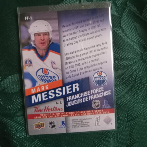 Mark Messier Franchise Force Edmonton Oilers Hockey Card #FF-1 - Picture 2 of 2
